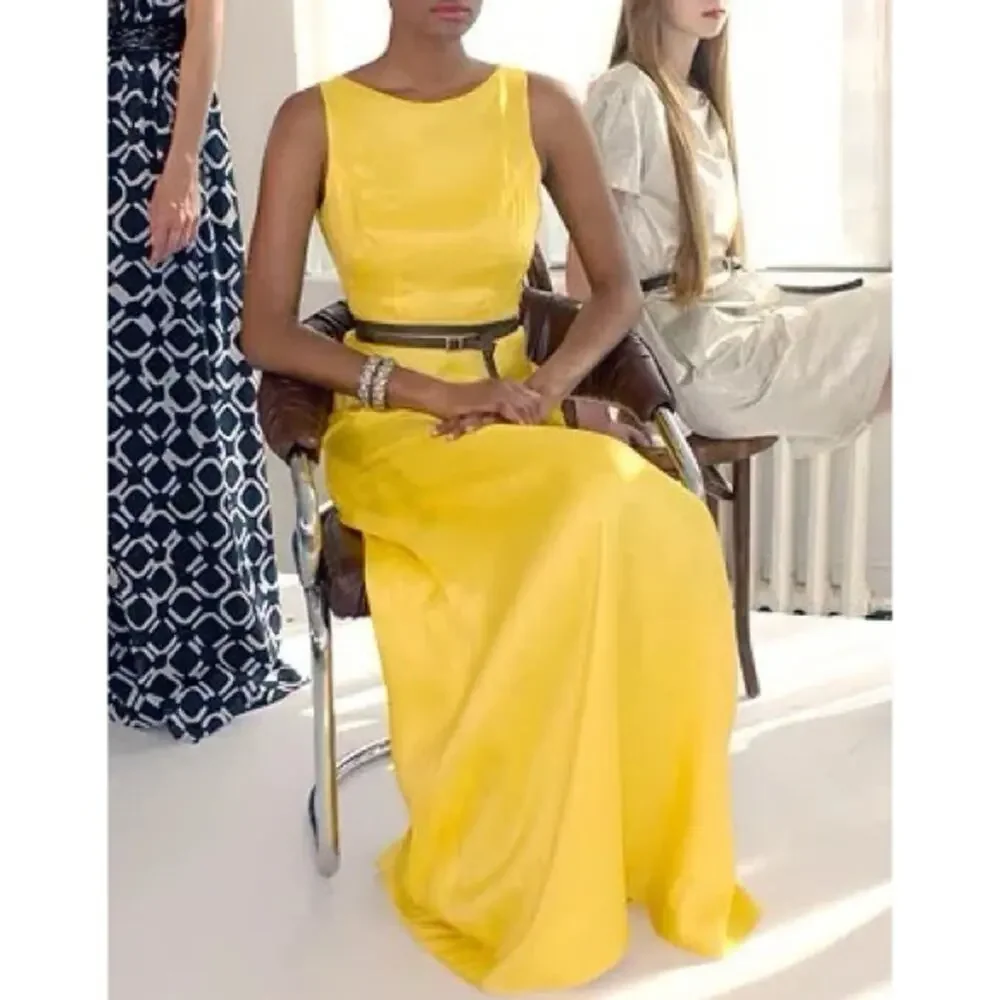 Jenni Kayne Golden Yellow Open Back Maxi Dress - Picture 2 of 15